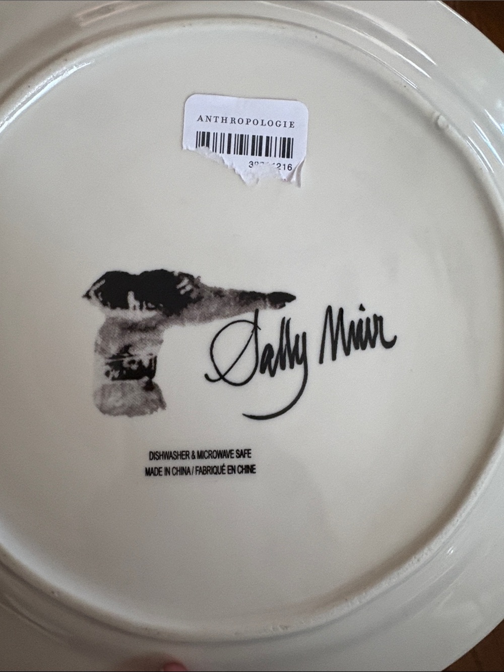 Sally Muir- Anthropologie Pink Dalmatian Ceramic Pet Plates - Set of 4 - Picture 3 of 3
